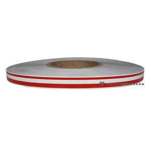 Red 7.5 mm  Dubbele striping
