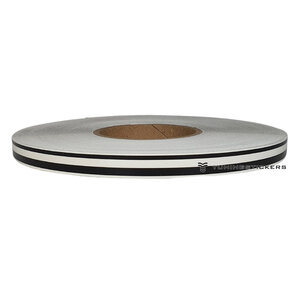 Black 7.5 mm  Dubbele striping