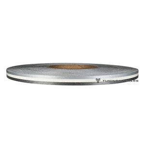 Silver - Charcoal 7.5 mm  Dubbele striping