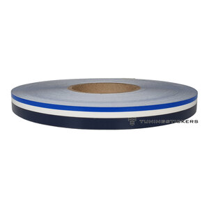Dark Blue - Navy Dark Blue 13 mm  Dubbele striping