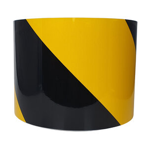 Oralite® Reflecterende tape 100 mm Geel / Zwart - Links