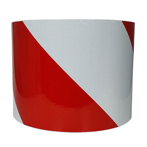 Oralite® Reflecterende tape 100 mm Rood / Wit -  Links