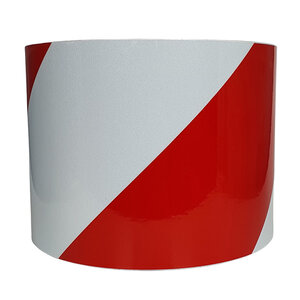 Oralite® Reflecterende tape 100 mm Rood / Wit -  Rechts
