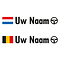 Rallyvlag met uw naam + Driver icon