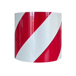 3M® Reflecterende tape 100 mm Rood / Wit -  Rechts