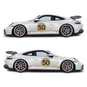Porsche Heritage striping met uw nummer