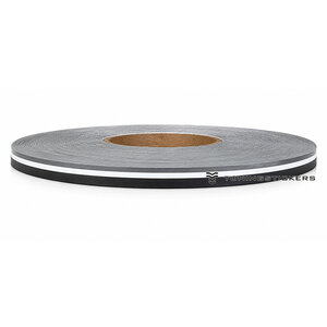 Black - Charcoal 6,5 mm  Dubbele striping