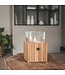 Cosi Fires Sfeerhaard vierkant - Teak - Cosi Fires - Cosiscoop Timber - 20 x 20 x H 30 cm