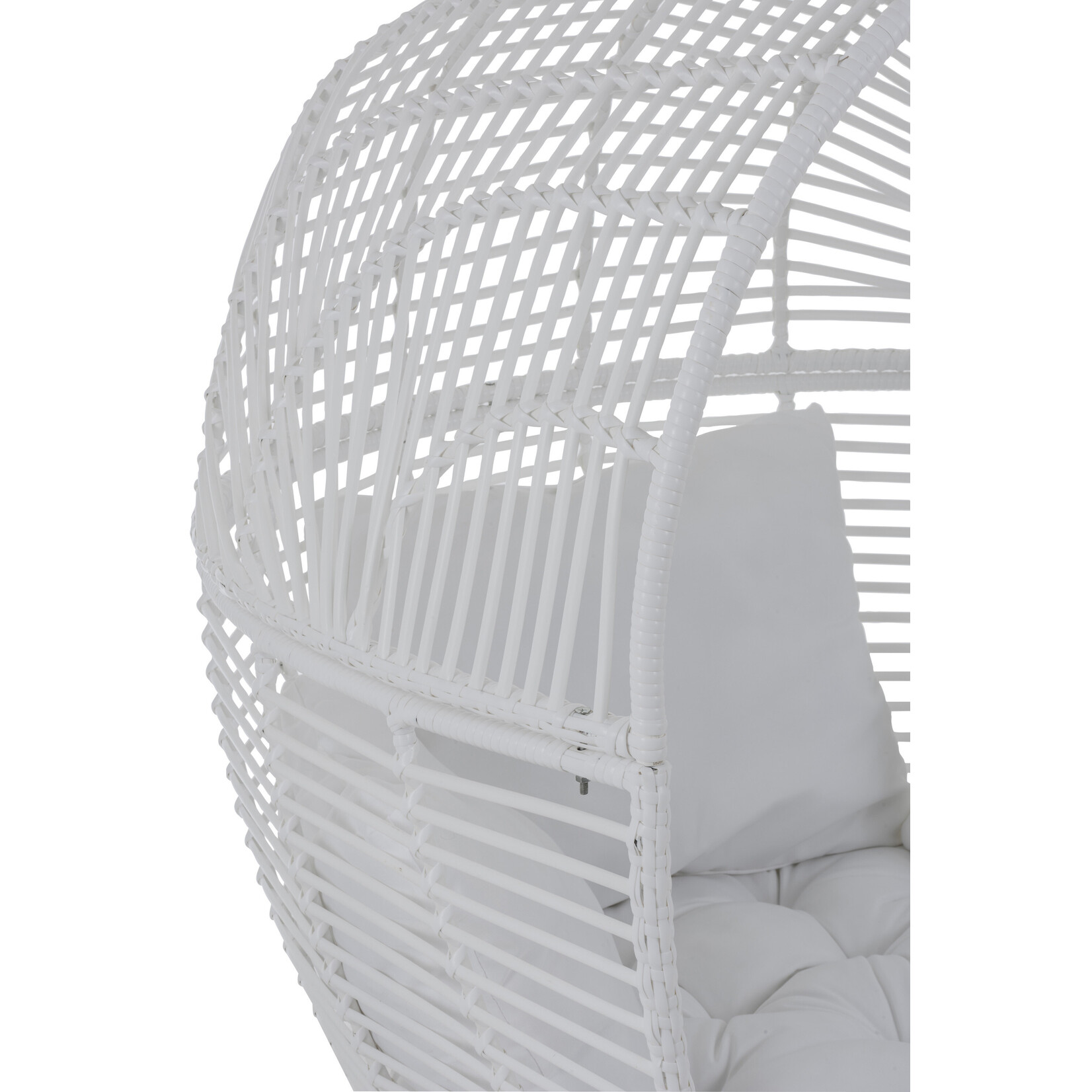 LOUNGE CHAIR OVAL STEEL WHITE