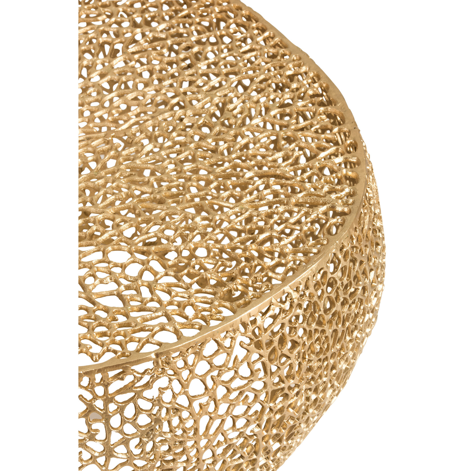 Salontafel met koraalpatroon - Rond - Goud - Ø 85 x 42 cm
