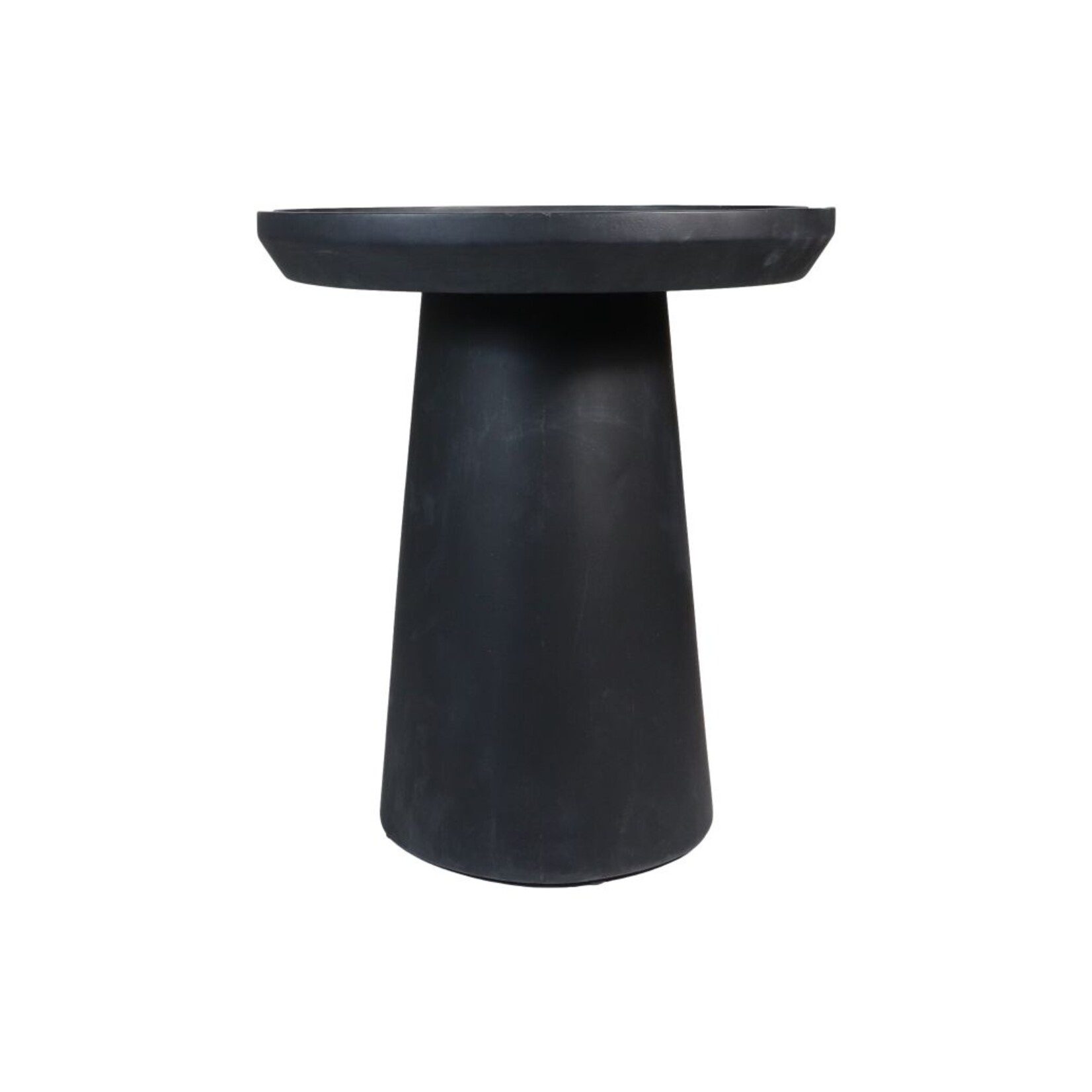 Salontafel Drum - Mat zwart - Ø45x50 cm - Mangohout