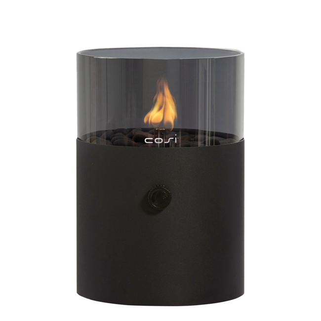 Cosi Fires - Cosiscoop XL - Zwart met rookglas - Tafelhaard - Ø 20,5 x H 30 cm