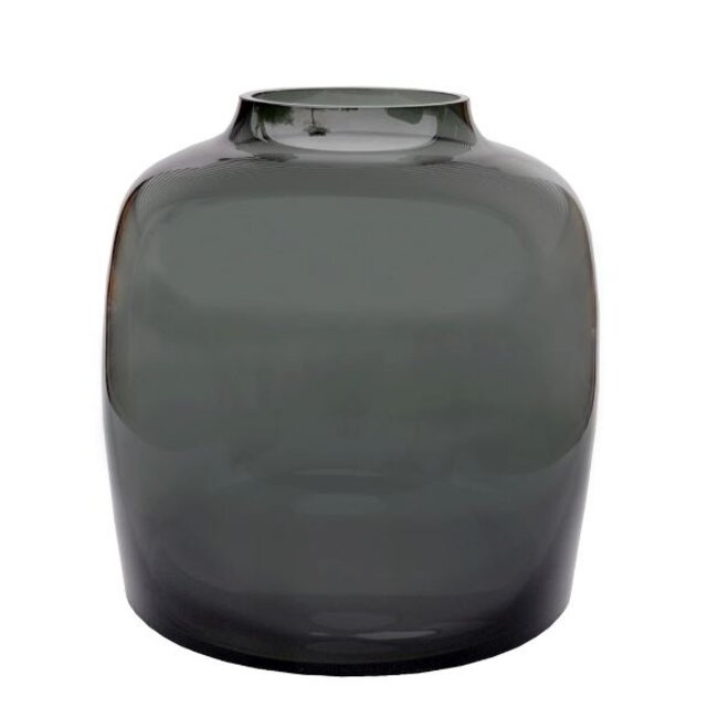 Grote vaas grijs rookglas - Vase the World