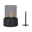 Homerebels Collection Bio-ethanol tafelhaard - Zwart met smoked glas - Homerebels - Ø 20 x H 27 cm