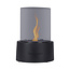 Homerebels Collection Bio-ethanol tafelhaard - Zwart met smoked glas - Homerebels - Ø 20 x H 27 cm