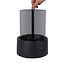 Homerebels Collection Bio-ethanol tafelhaard - Zwart met smoked glas - Homerebels - Ø 20 x H 27 cm