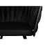 Homerebels Collection Zwarte eetkamerstoel Wave Chair – Velvet eetkamerstoel met gevlochten armleuning en rugleuning