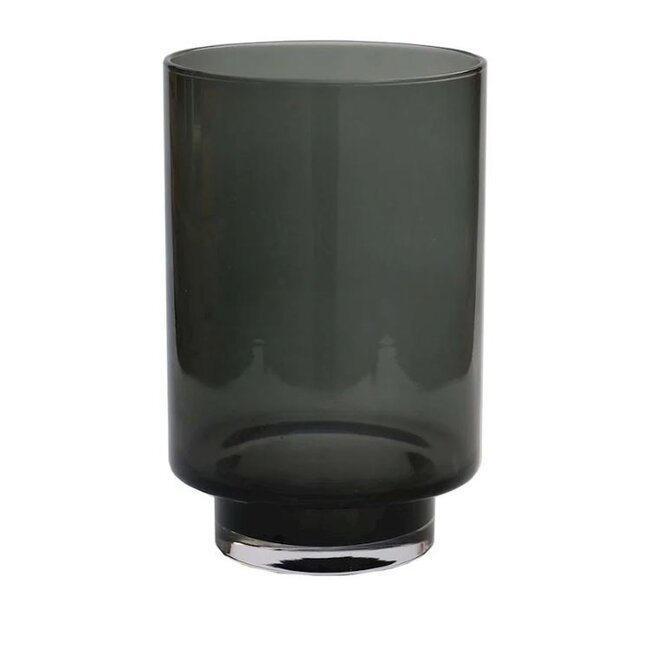 Glazen windlicht Smoked Grey - Thames XS - Ø14 x H21 cm