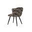 Pole to Pole Eetkamerstoel Taupe ‘Rock Chair’ – Gevlochten rugleuning  - Stof -  Pole to Pole - 63x64x77 cm