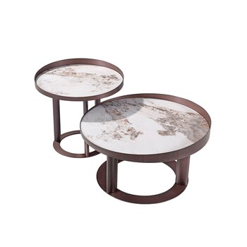 Salontafel Sintered stone pandora rond 80 x 44,5 cm