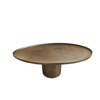 Salontafel organisch/cone brass antique 89x59x32 cm