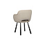 Beige eetkamerstoel met armleuning - Eetkamerstoel aanbieding