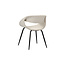 Pole to Pole Beige eetkamerstoel met armleuning Whale - Stof eetkamerstoel