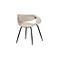 Pole to Pole Beige eetkamerstoel met armleuning Whale - Stof eetkamerstoel