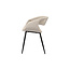 Beige eetkamerstoel met armleuning Whale - Stof eetkamerstoel