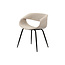 Pole to Pole Beige eetkamerstoel met armleuning Whale - Stof eetkamerstoel