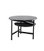 PTMD Waze Black Marble iron coffeetable marble top rnd