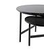 PTMD Waze Black Marble iron coffeetable marble top rnd