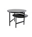 PTMD Waze Black Marble iron coffeetable marble top rnd