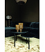 PTMD Waze Black Marble iron coffeetable marble top rnd