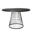 PTMD Ginna Black metal coffee table cone foot round