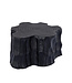 PTMD Fennah Black matt alu sidetable tree wood shape S