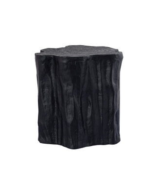 PTMD Fennah Black matt alu sidetable tree wood shape M