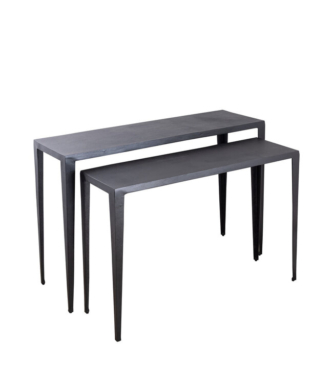 PTMD Rivva Black casted alu rectangle side table sv2