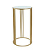 PTMD Lacu Gold iron side table round stone top SV2