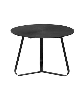 PTMD Berna Black Alu Black iron round sidetable M