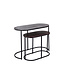 PTMD Janca Black iron sidetable oval aluminum top SV2