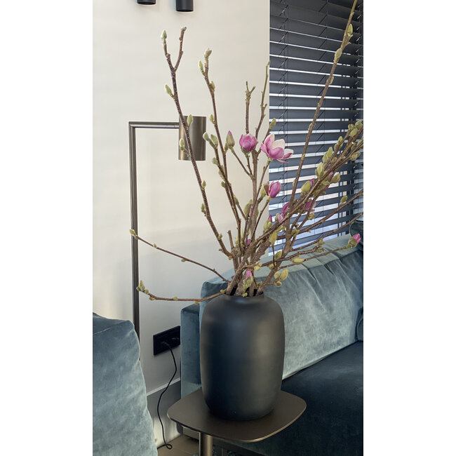 Mat zwarte vaas van glas Artic - Vase the World