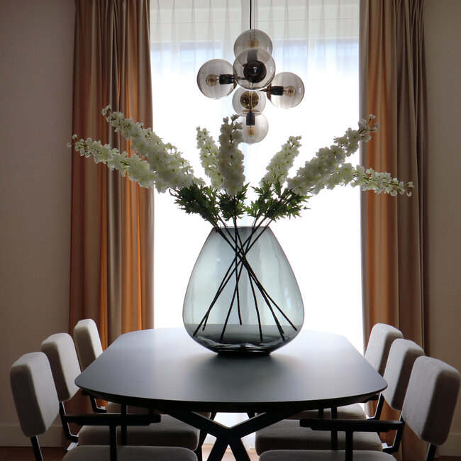 Windlicht Tasman - Smoked Grey -  Ø18 x H20 cm