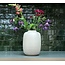 Ivoorkleurige glanzende bloemenvaas Artic - Vase the World