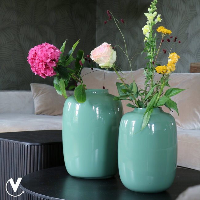 Pastelgroene glazen bloemenvaas Artic - Vase the World