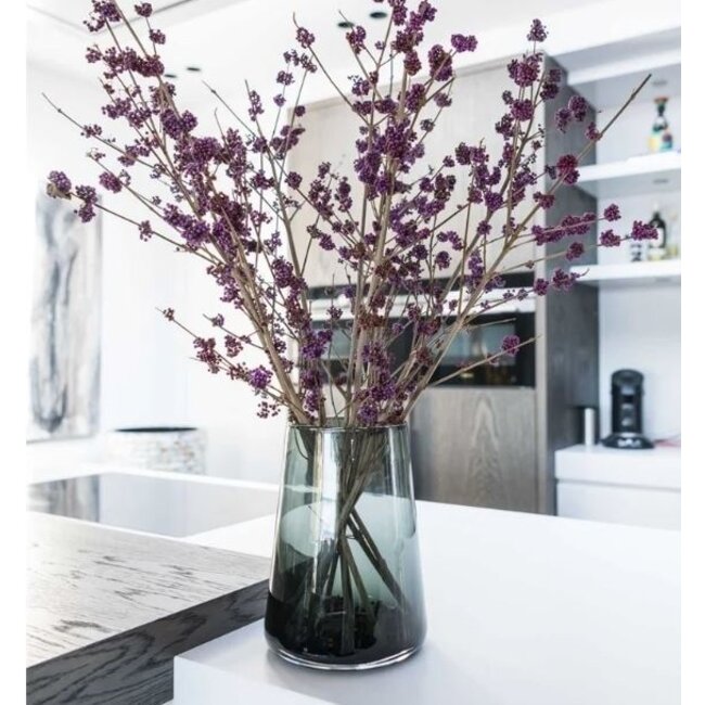 Grijze bloemenvaas Siret - Vase the World - Ø20 x H35 cm