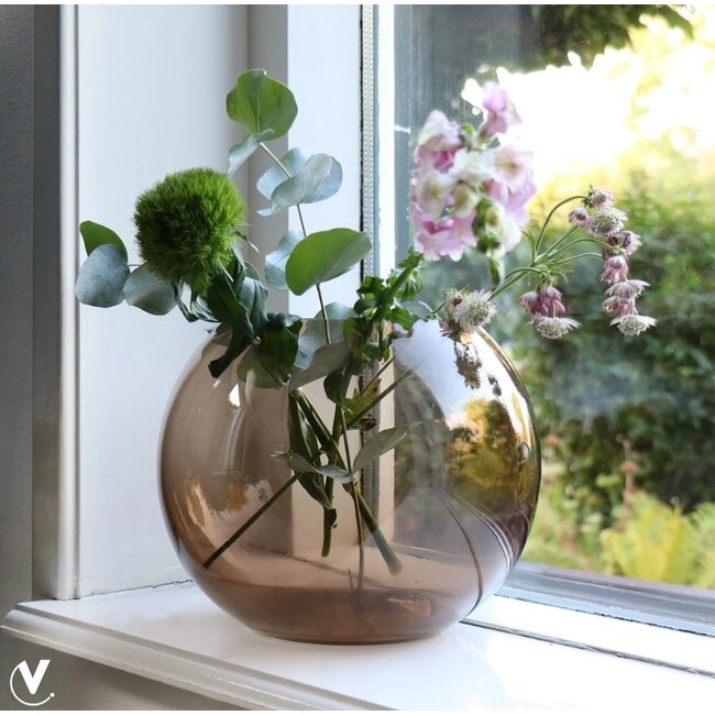 Ronde bloemenvaas - Taupe - Vase the World