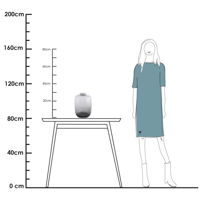 Grijze vaas Kara - Vase the World