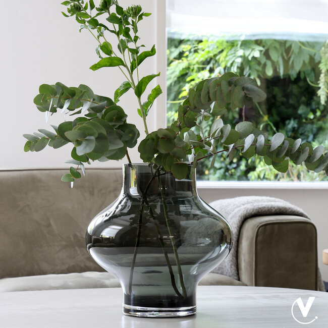 Grijze glazen vaas Ruvuma - Vase the World