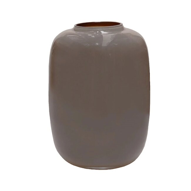 Glazen bloemenvaas Artic in taupe - Vase the World
